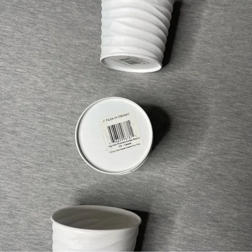 Target White 4” Round Metal Planter Pot 3 PCS. Set